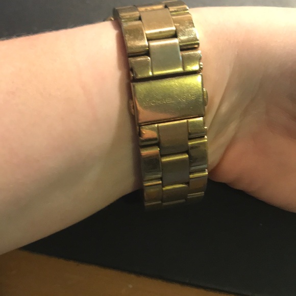 Michael Kors Gold and Tortoise Watch main image 4